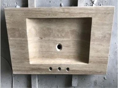 Weiße Travertin-Arbeitsplatten