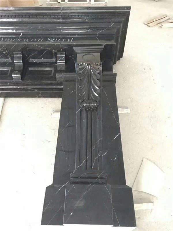 nero marquina marble fireplace SF-F-019  decoration