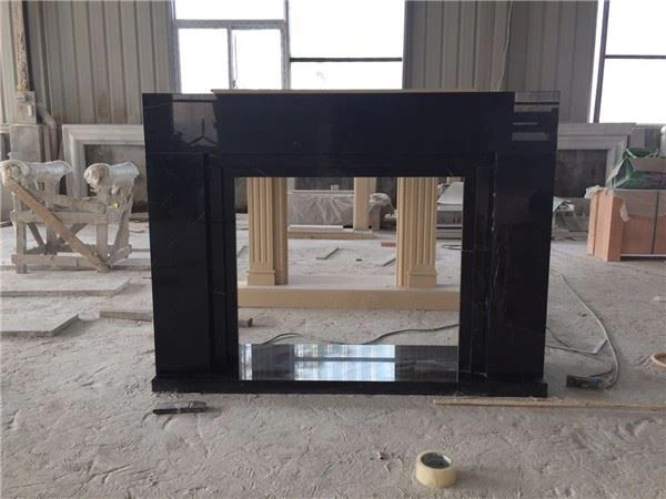 nero marquina marble fireplace SF-F-019  for home