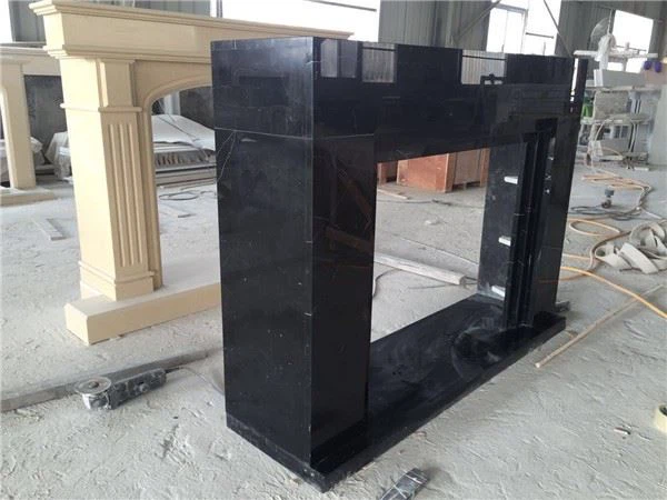 nero marquina marble fireplace SF-F-019  for hotel