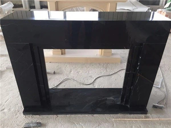 nero marquina marble fireplace SF-F-019 .