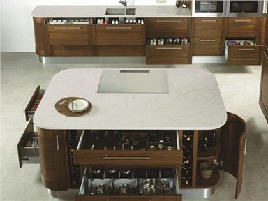 Arbeitsplatte aus Bianco Calacatta-Quarz