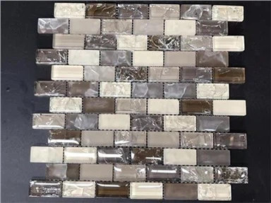 Weiße Glasmosaikfliese