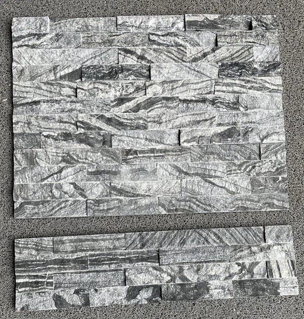 Black Wooden Marble Stacked Wall Stone tile