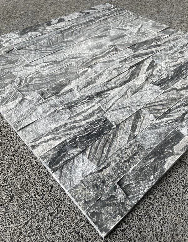 Black Wooden Marble Stacked Stone