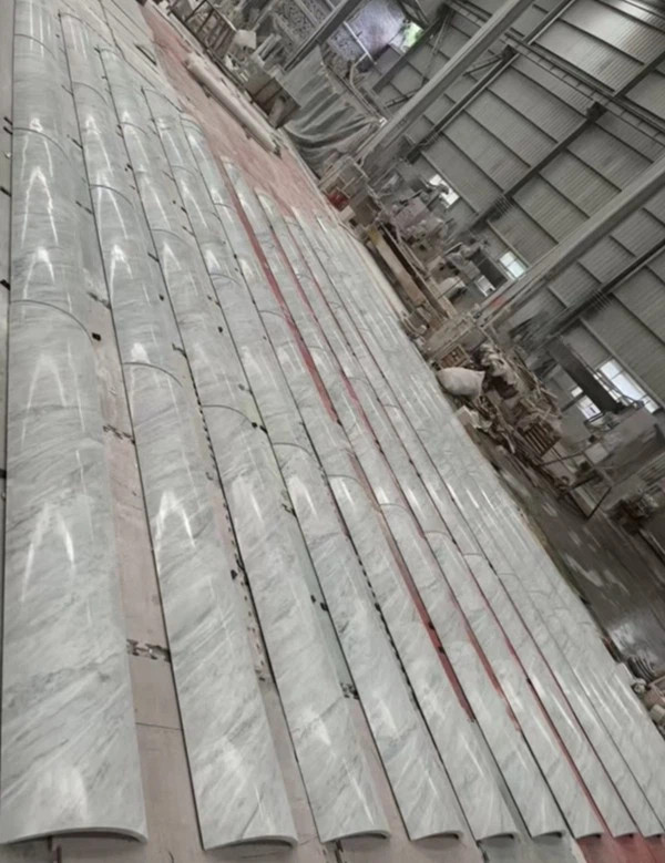 Curved Carrara Marble Cover Slab