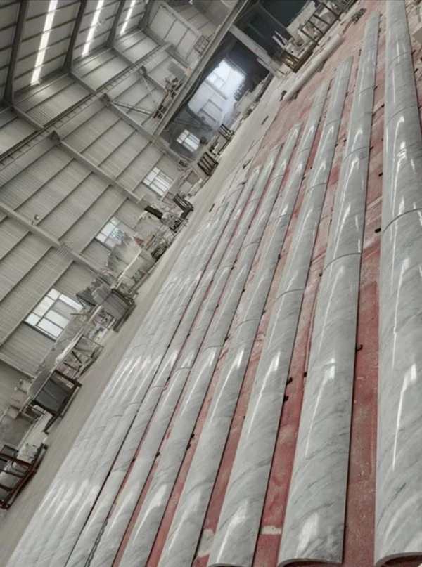 Curved Carrara Marble Cover Slabs