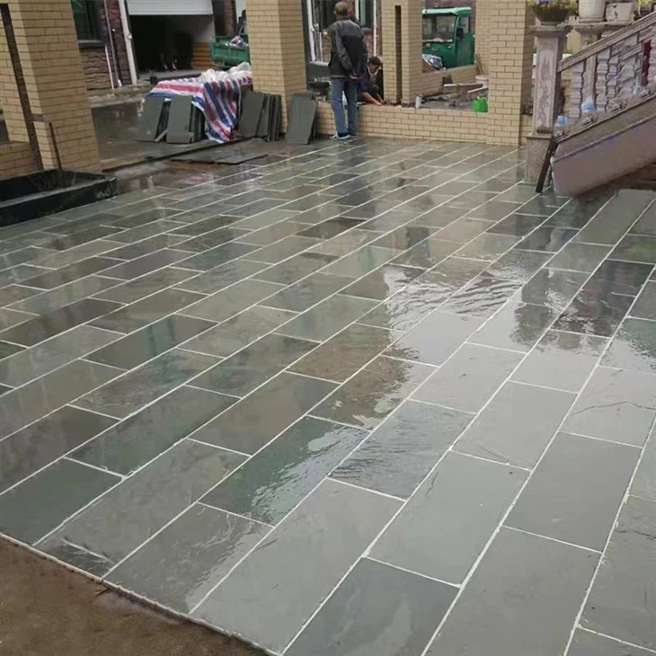 Grey Green Slate Floor Paver