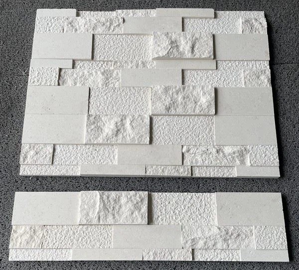 Off White Limestone Stacked Wall Tiles