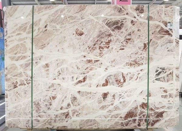Pink White Marble Full Slabs