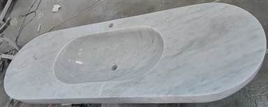 Weißes Marmorwaschbecken